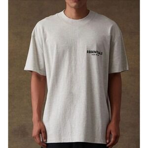 Fear of God Essentials Mens Light Oatmeal T-Shirt XL NEW